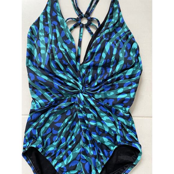 Magic Suit Swim One Piece Swimsuit Print Strappy Back Swimwear - Picture 4 of 10